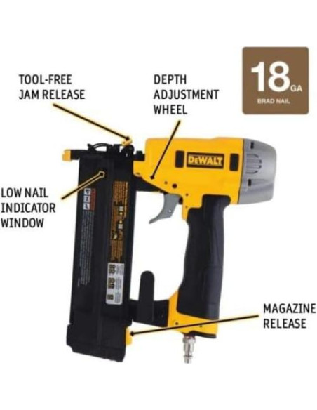 Kit de Clavadora Neumática DEWALT DWFP12231 18GA 1.2kg