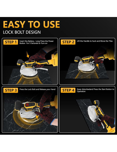 Máquina de Nivelación de Vibración de Azulejos Labfintom 20V