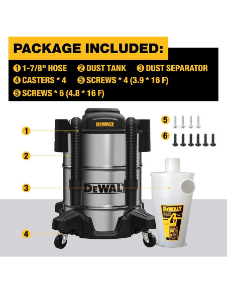 Separador de Polvo Dewalt DXVCS003 10 Gal (37.85 L) Ciclónico