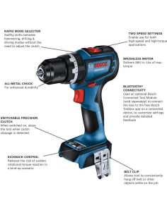 Taladro Percutor Bosch GSB18V-800CN 18V Sin Escobillas 1/2" 2