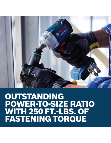 Llave de Impacto Bosch GDS18V-350 18V Sin Escobillas 1/2"