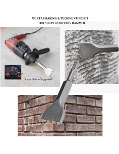 Herramienta de Raspado de Mortero SDS Plus ACTINTOOL 15.5 cm 2