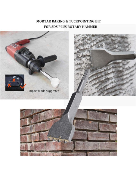 Herramienta de Raspado de Mortero SDS Plus ACTINTOOL 15.5 cm