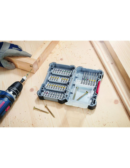 Conjunto de Taladros Bosch Profesional 40 Piezas con Soporte