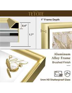 Espejo LED TETOTE 91.44x91.44 cm Dorado Iluminado Antivaho 2