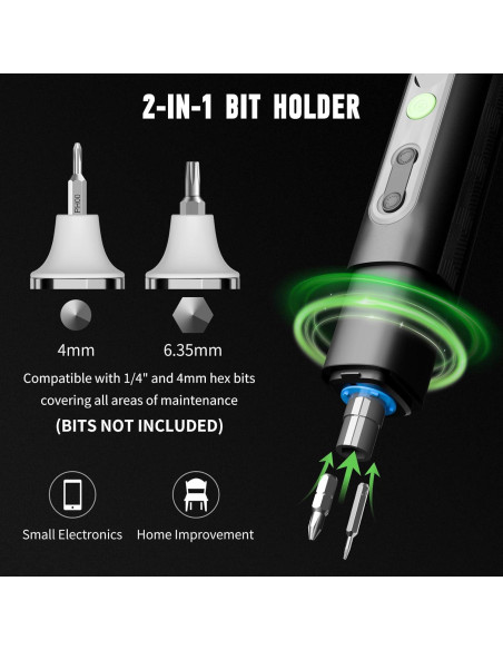 Destornillador Eléctrico Inalámbrico STREBITO 3.7V Recargable