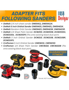 Adaptador de Vacío 1058 Designs para Lijadoras DeWalt y Craftsman 2