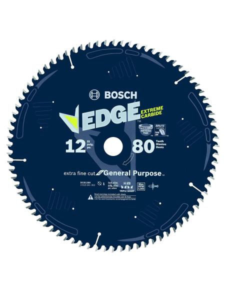 Hoja de Sierra Circular Bosch DCB1280 30.48 cm 80 Dientes Acabado Fino