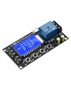 Relé de Retardo de Tiempo DROK 5V/12V/24V Ajustable LCD