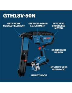 Grapadora de Corona Media Bosch GTH18V-50MN 18V Inalámbrica 2