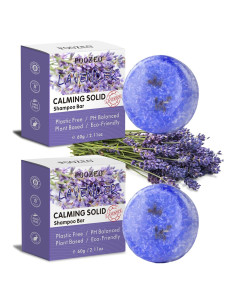 Paquete de 2 Jabones Sólidos de Champú Lavanda DBEAUTYM