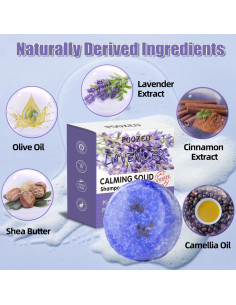 Paquete de 2 Jabones Sólidos de Champú Lavanda DBEAUTYM 2
