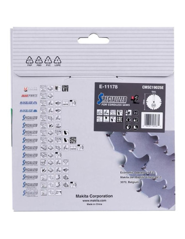 Hoja de sierra ingletadora Makita E-11112 25T 19 cm Carburo