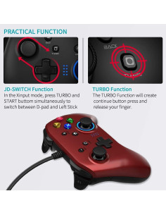 Controlador de Juego Con Cable LASA para PC y PS3 - 2m USB 2