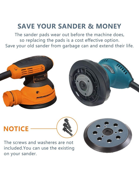 Pad de Reemplazo para Lijadora 5" Makita BO5010 y Compatibles