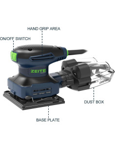 Lijadora Eléctrica de Palma ZEITE 2.4 Amp 14000 OPM 12 Pzs 2