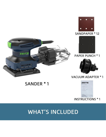 Lijadora Eléctrica de Palma ZEITE 2.4 Amp 14000 OPM 12 Pzs