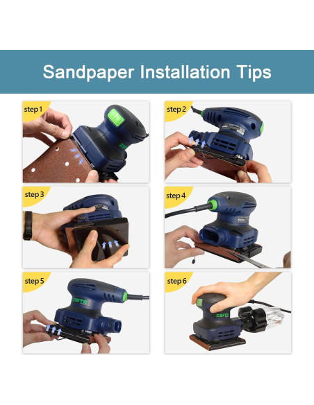 Lijadora Eléctrica de Palma ZEITE 2.4 Amp 14000 OPM 12 Pzs