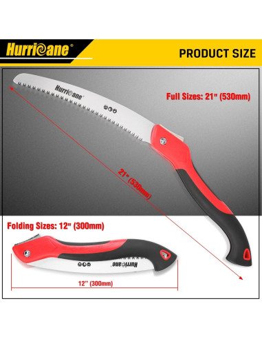Sierra de Mano Plegable HURRICANE 10" SK5 para Jardinería