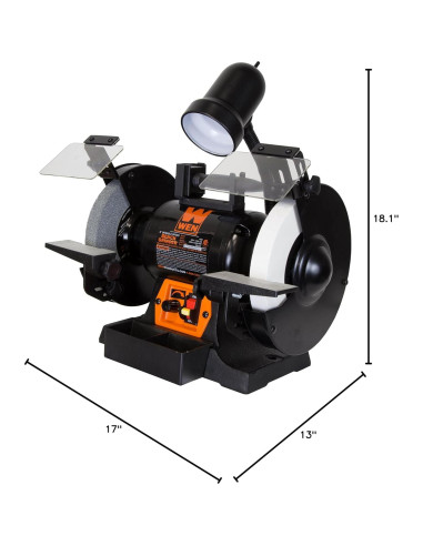 Amoladora de Banco WEN BG4280 5A 8" Velocidad Variable con Luz
