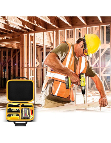Caja de Almacenamiento para Baterías Dewalt 20V/60V - Amarillo