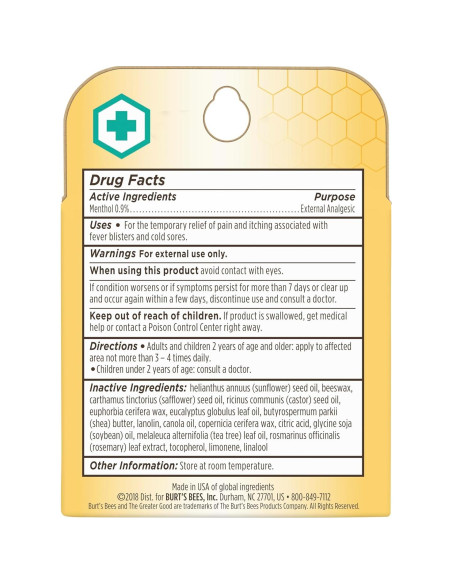 Balm de Labios Medicado Burt's Bees 4 Tubos 4.25 g Natural