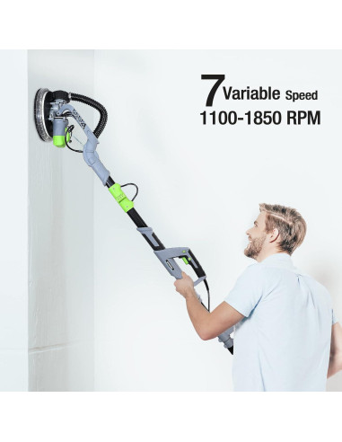 Lijadora Eléctrica WORKPRO 720W con 12 Discos y Luz LED