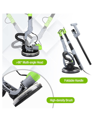 Lijadora Eléctrica WORKPRO 720W con 12 Discos y Luz LED