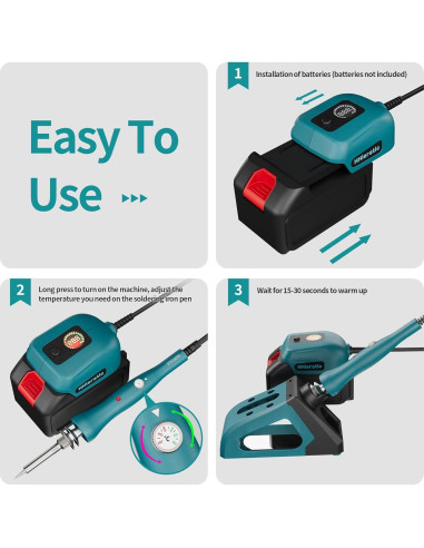 Kit de Soldador Inalámbrico HHieratic 60W para Batería 18V