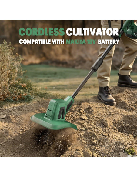 Cultivador Eléctrico Inalámbrico Mayoki TLMT18 270 RPM 22 cm