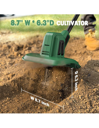 Cultivador Eléctrico Inalámbrico Mayoki TLMT18 270 RPM 22 cm