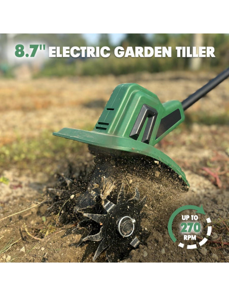 Cultivador Eléctrico Inalámbrico Mayoki TLMT18 270 RPM 22 cm