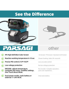 Estación de Soldadura Inalámbrica Makita 18V T12 PLUS - Pantalla IPS 2