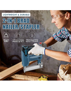 Clavadora Inalámbrica 2 en 1 LEZZYRUCK 18V LXT con 500 Clavos y Grapas 2
