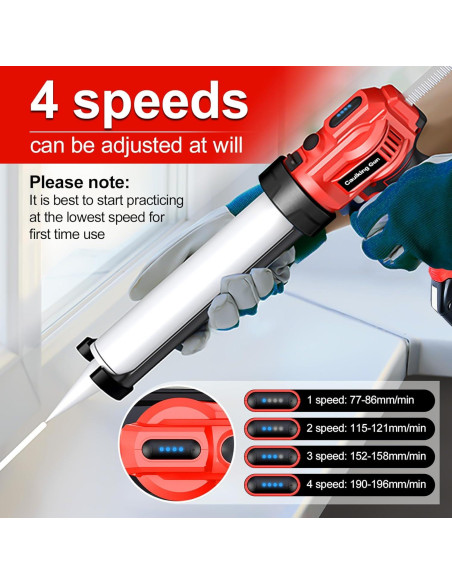 Pistola de Silicona Eléctrica CdbestBm 18V Inalámbrica LED 10oz