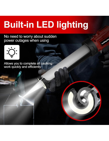 Pistola de Silicona Eléctrica CdbestBm 18V Inalámbrica LED 10oz