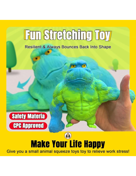 Juguete Antiestrés Gorila YHan Mediano Azul-Verde 0.78kg