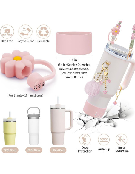 Accesorios para Vaso Stanley NancyL - Correa, Tapón y Charms