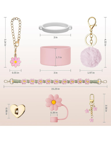 Accesorios para Vaso Stanley NancyL - Correa, Tapón y Charms