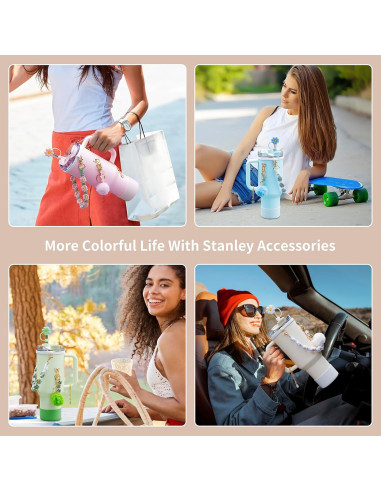 Accesorios para Vaso Stanley NancyL - Correa, Tapón y Charms