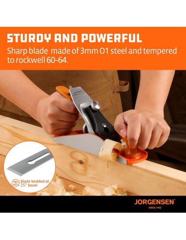 Cepillo Manual JORGENSEN 10" (25.4 cm) de Madera Profesional