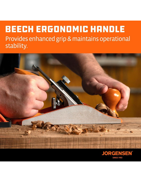 Cepillo Manual JORGENSEN 10" (25.4 cm) de Madera Profesional