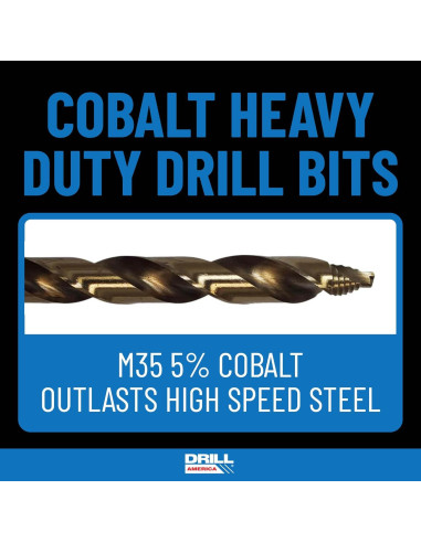 Juego de Brocas Escalonadas de Cobalto 29 Piezas Drill America