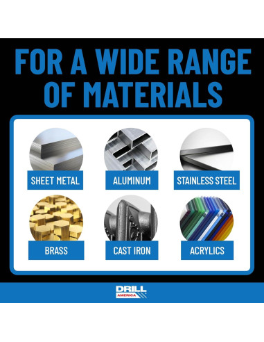 Juego de Brocas Escalonadas de Cobalto 29 Piezas Drill America