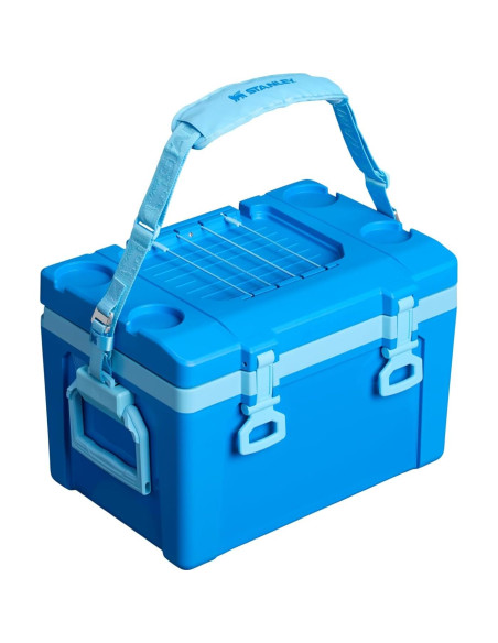 Hielera Stanley Aventura Easy-Carry 25QT Azul Aislada