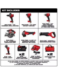Kit de Herramientas Inalámbricas Milwaukee M18 FUEL 7 Piezas 2