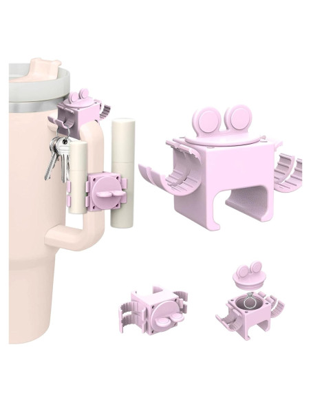 Clip de Mango TECHPLUS para Vaso Stanley Quencher H2.0 Rosa