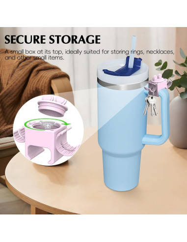 Clip de Mango TECHPLUS para Vaso Stanley Quencher H2.0 Rosa