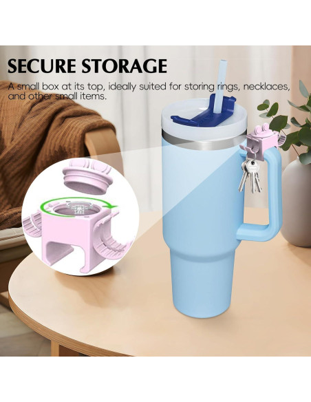 Clip de Mango TECHPLUS para Vaso Stanley Quencher H2.0 Rosa