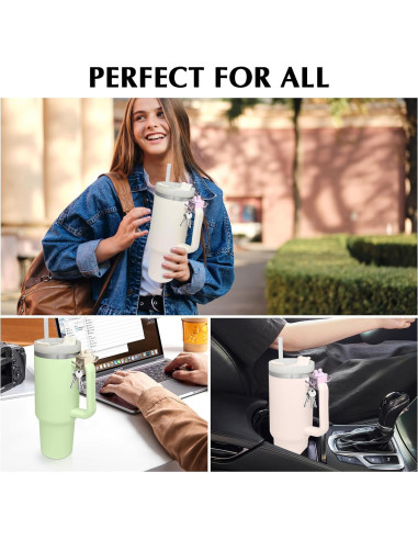 Clip de Mango TECHPLUS para Vaso Stanley Quencher H2.0 Rosa